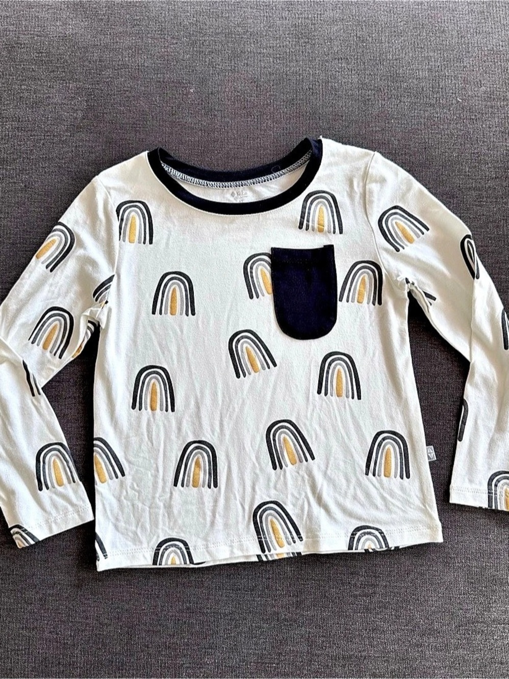Kyte Long Sleeve Rainbow Print Shirt